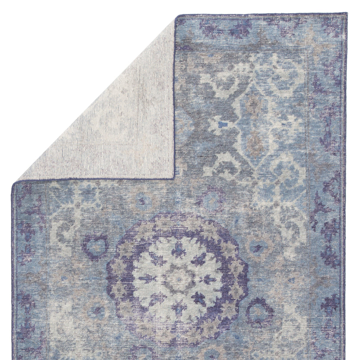 Rugs by Roo | Jaipur Living Modify Hand-Knotted Medallion Blue Gray Area Rug-RUG130214