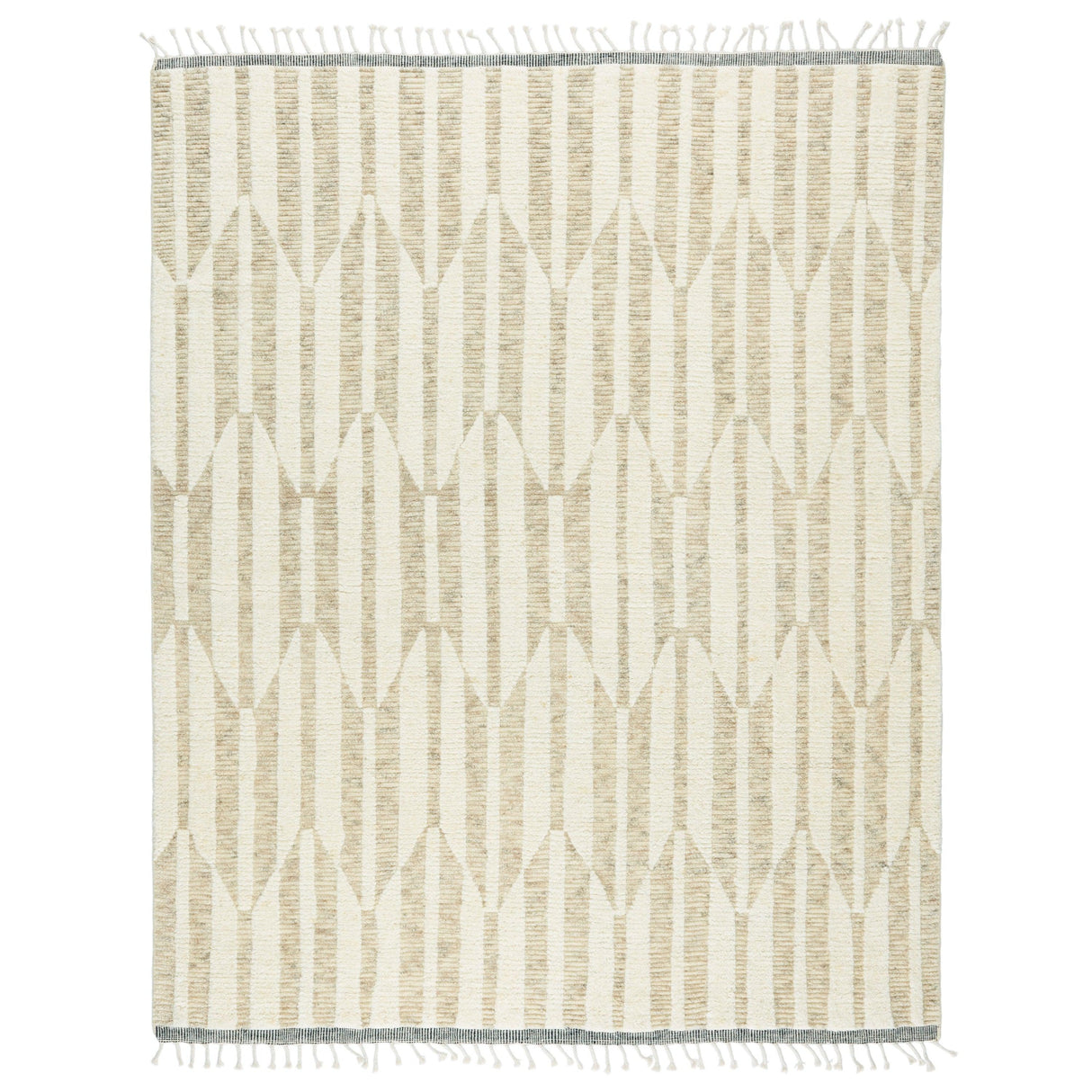 Rugs by Roo | Jaipur Living Quest Hand-Knotted Geometric Beige Ivory Area Rug-RUG150725