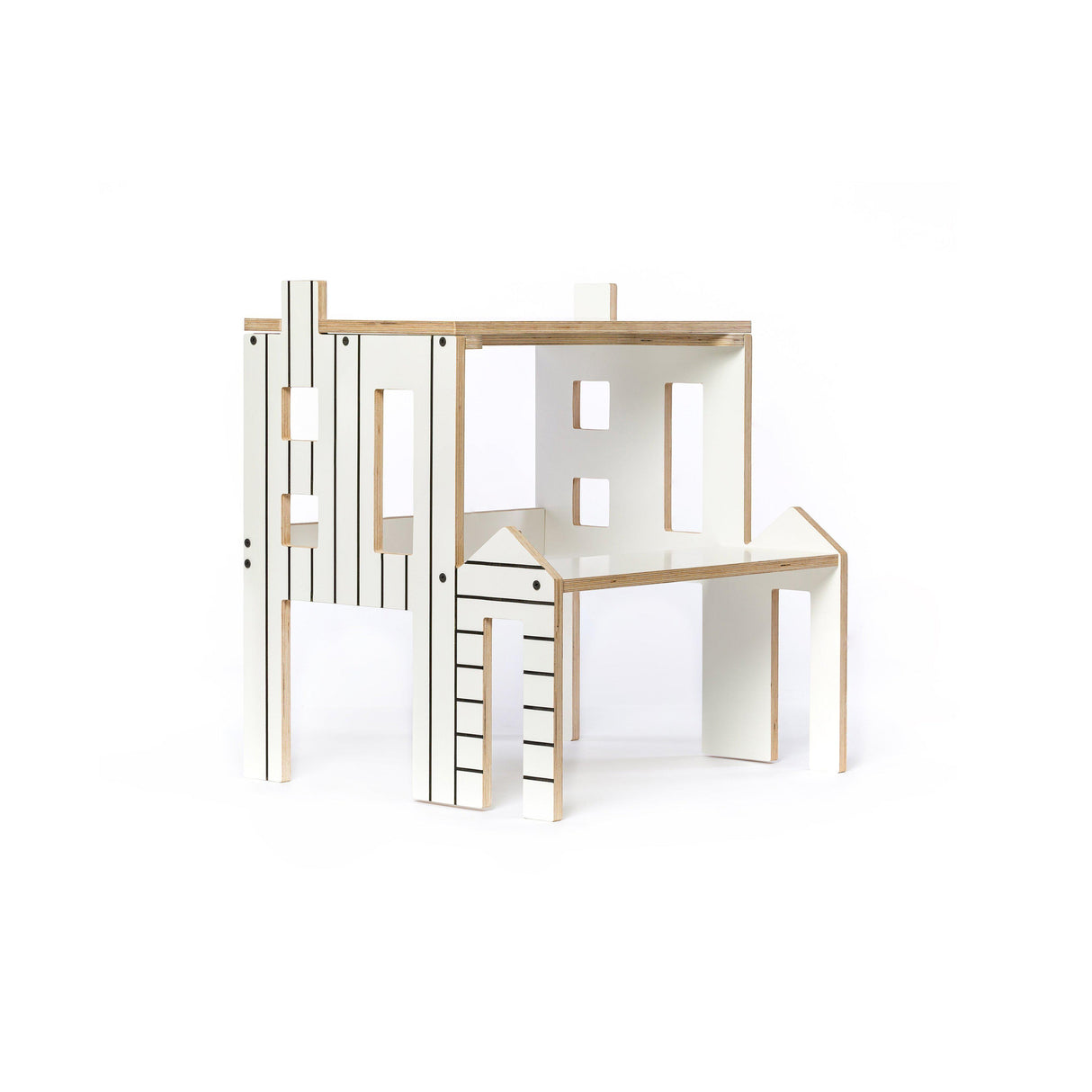 Rugs by Roo | Lakaluk Wooden Multi-Function Learning Tower Dollhouse-1121
