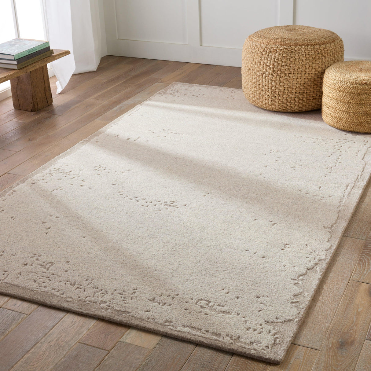 Rugs by Roo | Jaipur Living Avenue Handmade Abstract Cream Taupe Area Rug-RUG153414