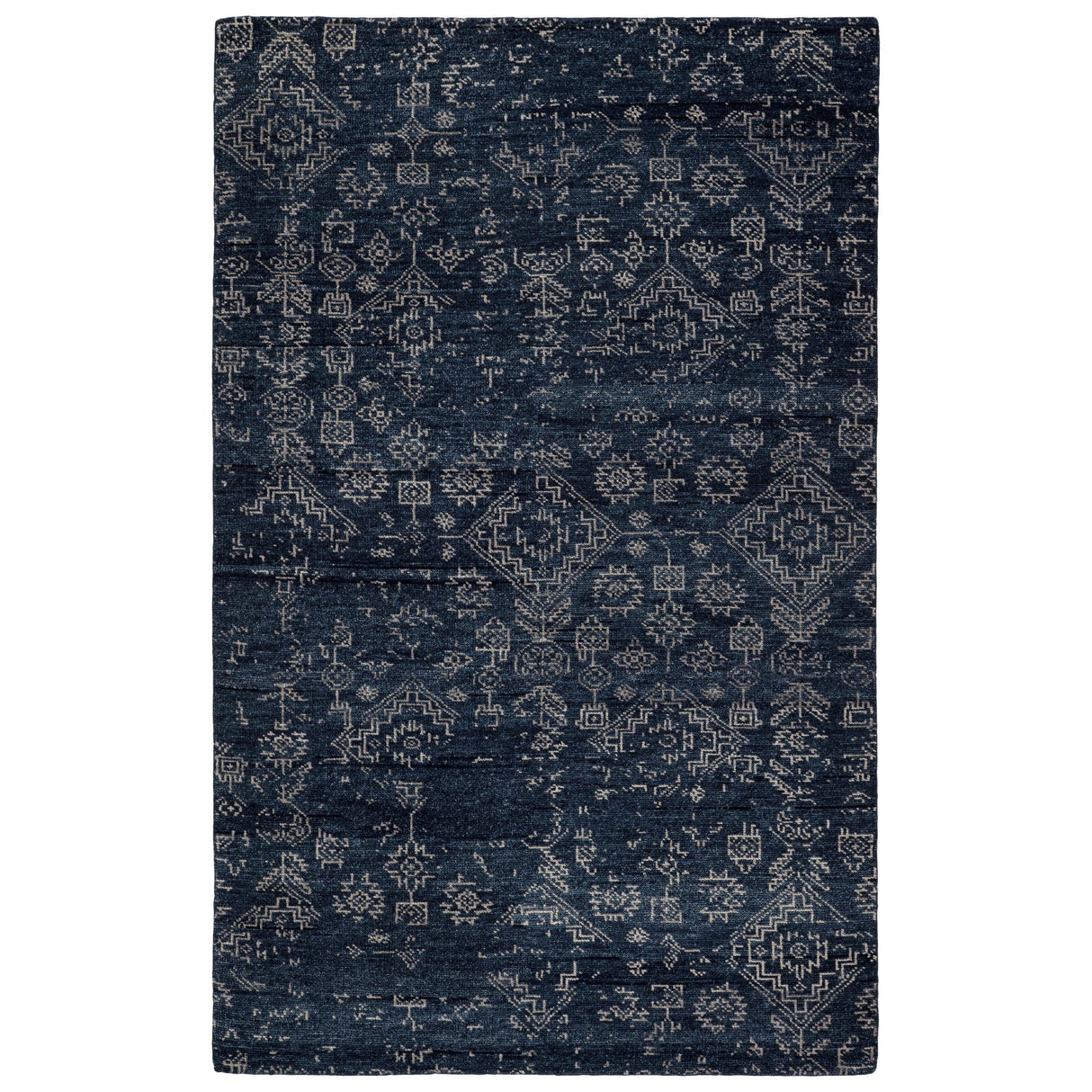 Rugs by Roo | Jaipur Living Azuma Hand-Knotted Tribal Dark Blue Light Gray Area Rug-RUG144422