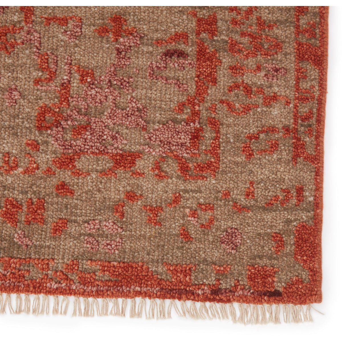 Rugs by Roo | Jaipur Living Azar Hand-Knotted Medallion Rust Taupe Area Rug-RUG145593