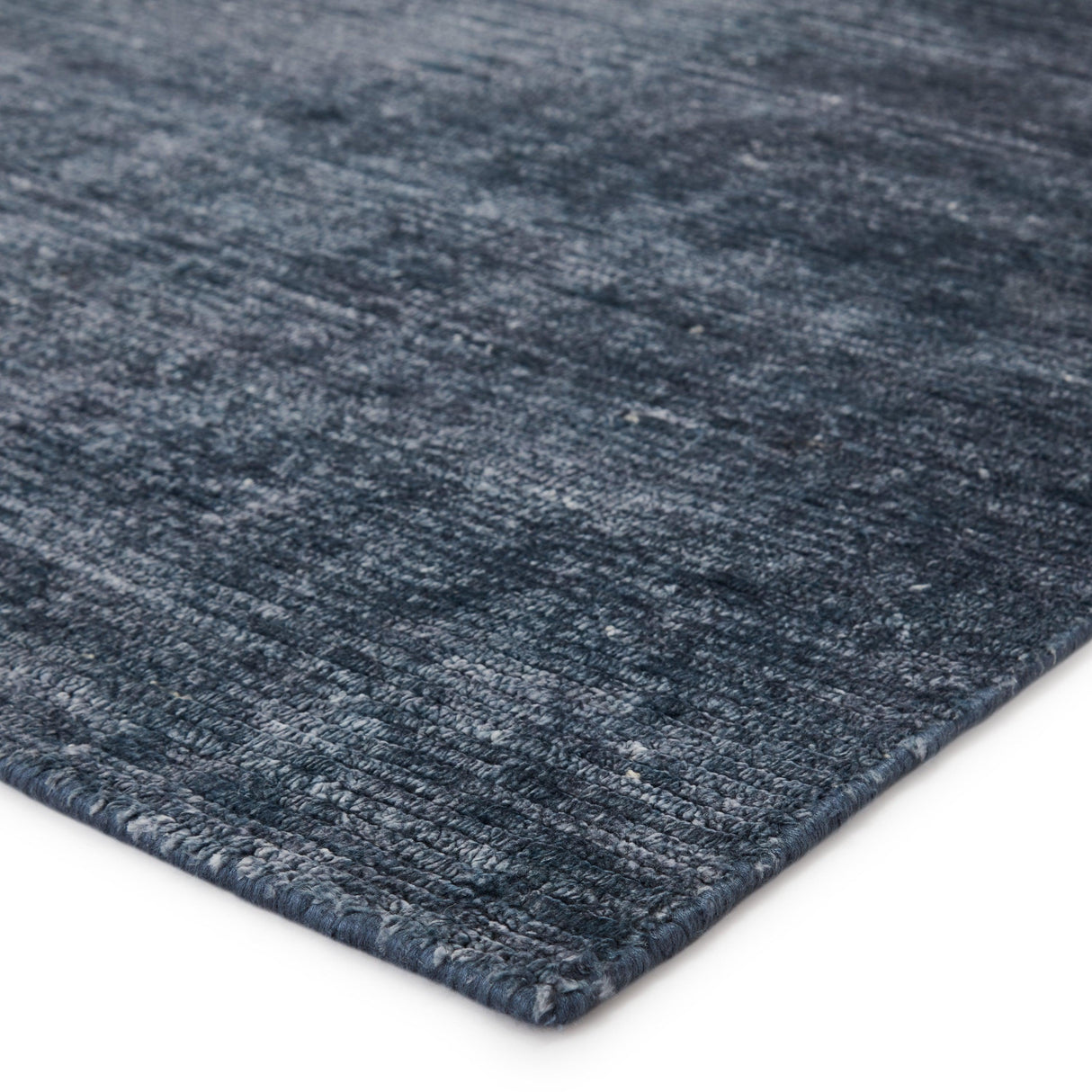 Rugs by Roo | Jaipur Living Ardis Handmade Solid Dark Blue White Area Rug-RUG146974