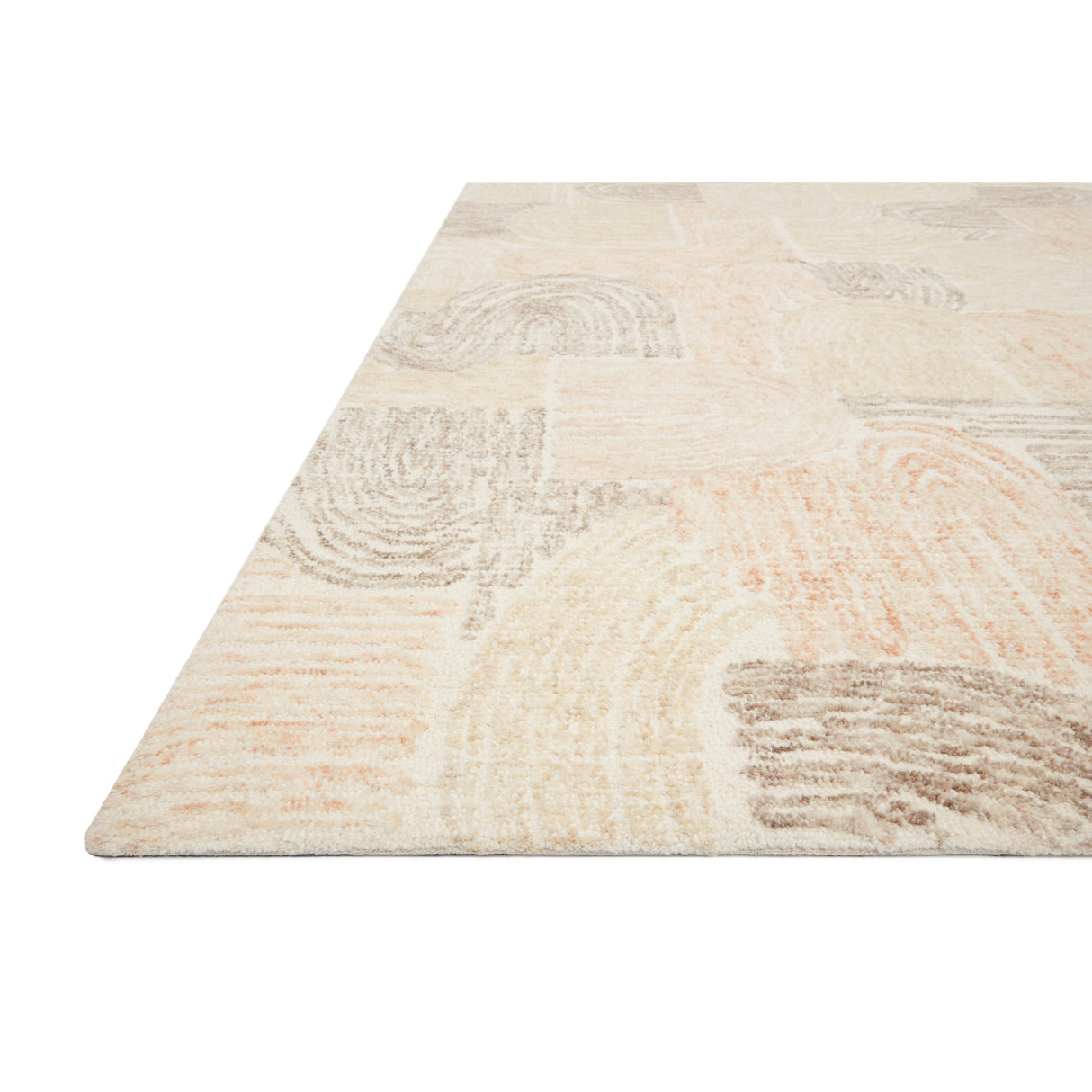 Rugs by Roo Loloi Milo Peach Pebble Area Rug in size 2' 3" x 3' 9"