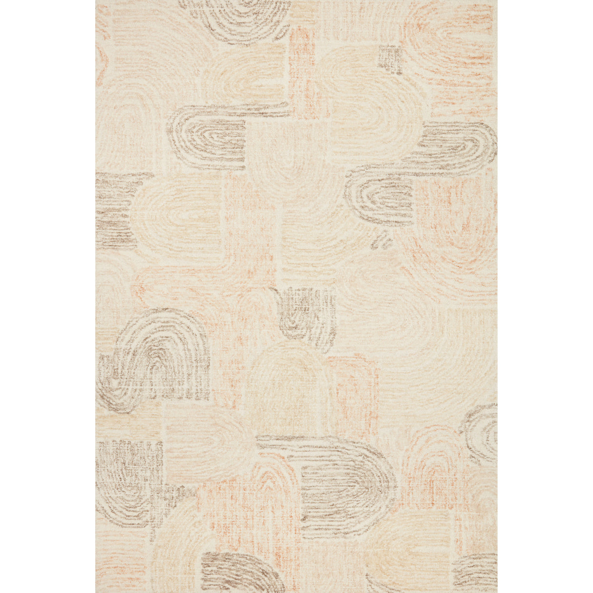 Rugs by Roo Loloi Milo Peach Pebble Area Rug in size 18" x 18" Sample