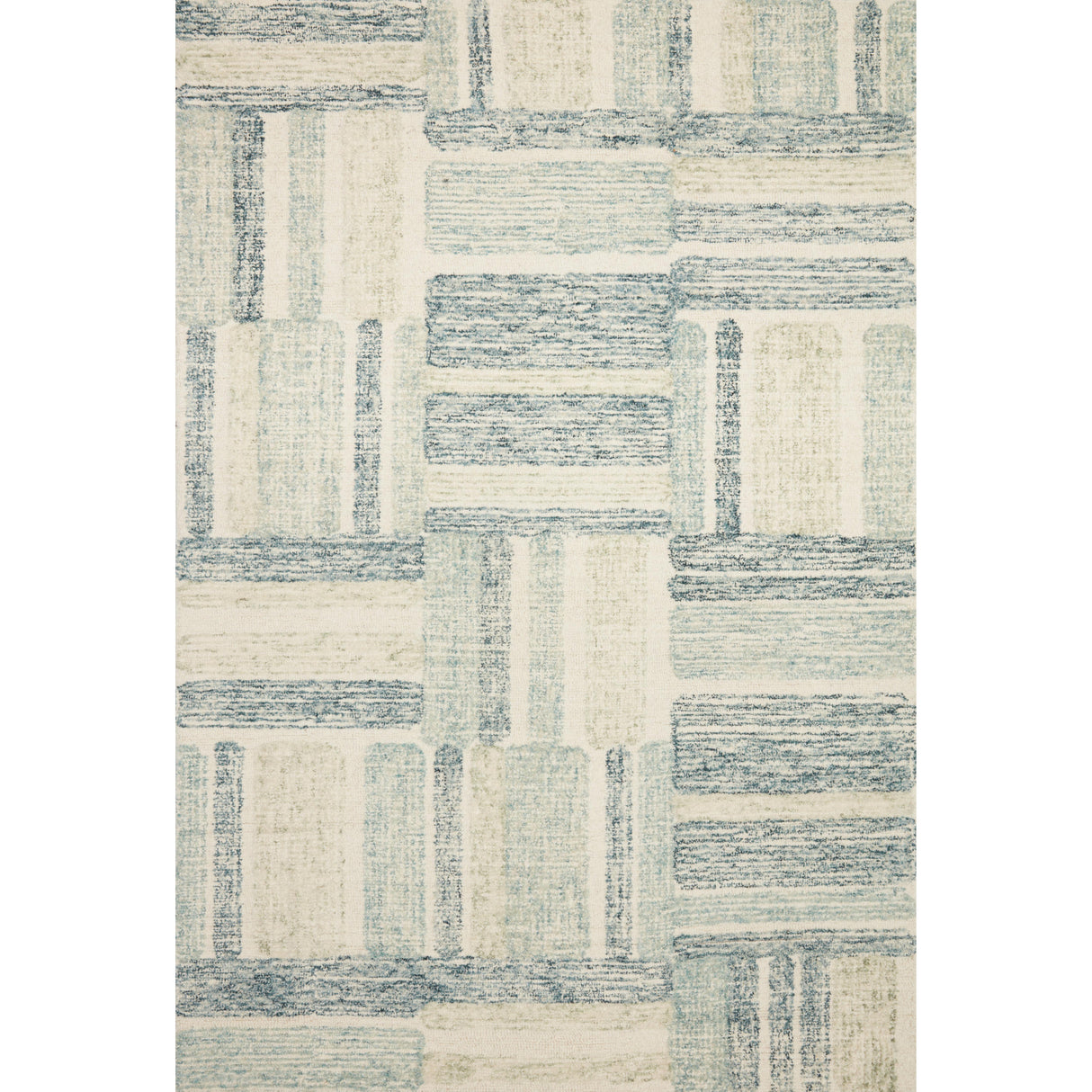 Rugs by Roo Loloi Milo Aqua Denim Area Rug in size 18" x 18" Sample