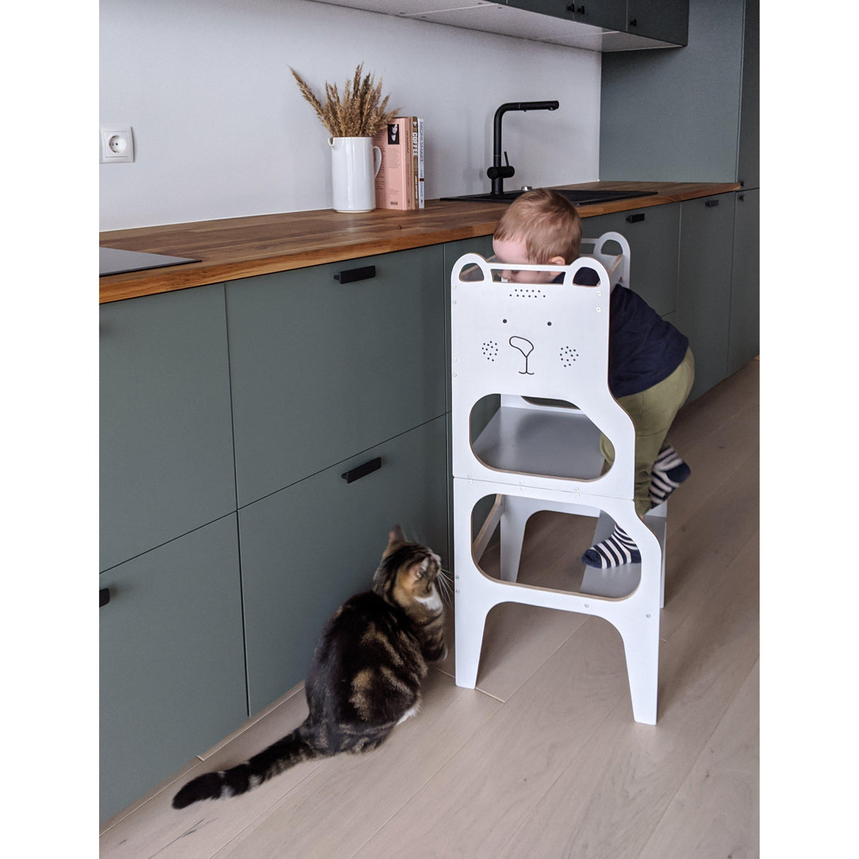 Rugs by Roo | Lakaluk Wooden Teddy Multi-Function Kids Chair Table Learning Tower-1125