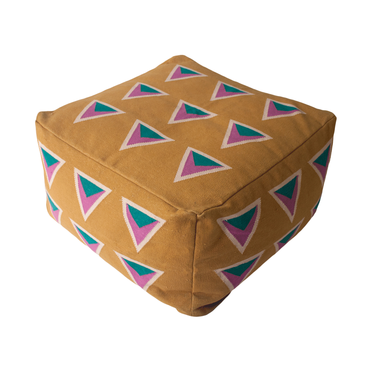 Maya Ochre Pouf
