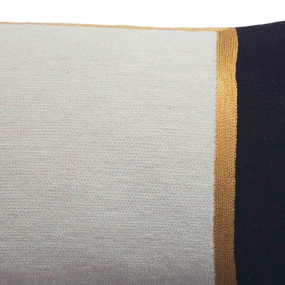 Rugs by Roo | Leah Singh Nicole Ivory/Ebony Pillow-H14NIC06