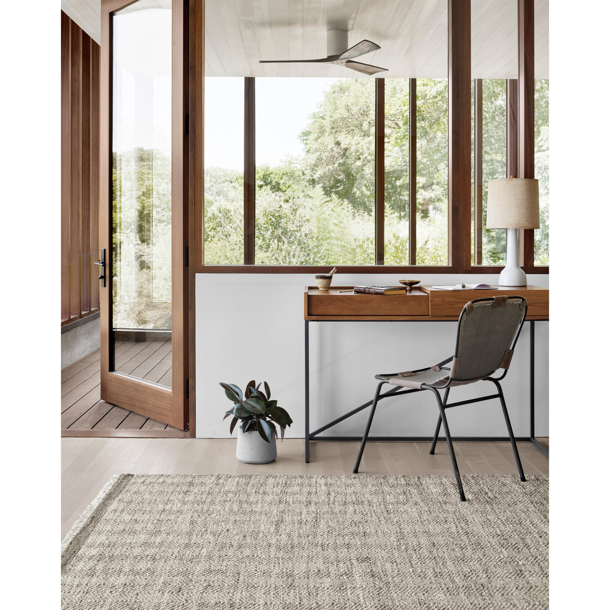 Rugs by Roo Loloi Omen Grey Area Rug in size 5' 0" x 7' 6"