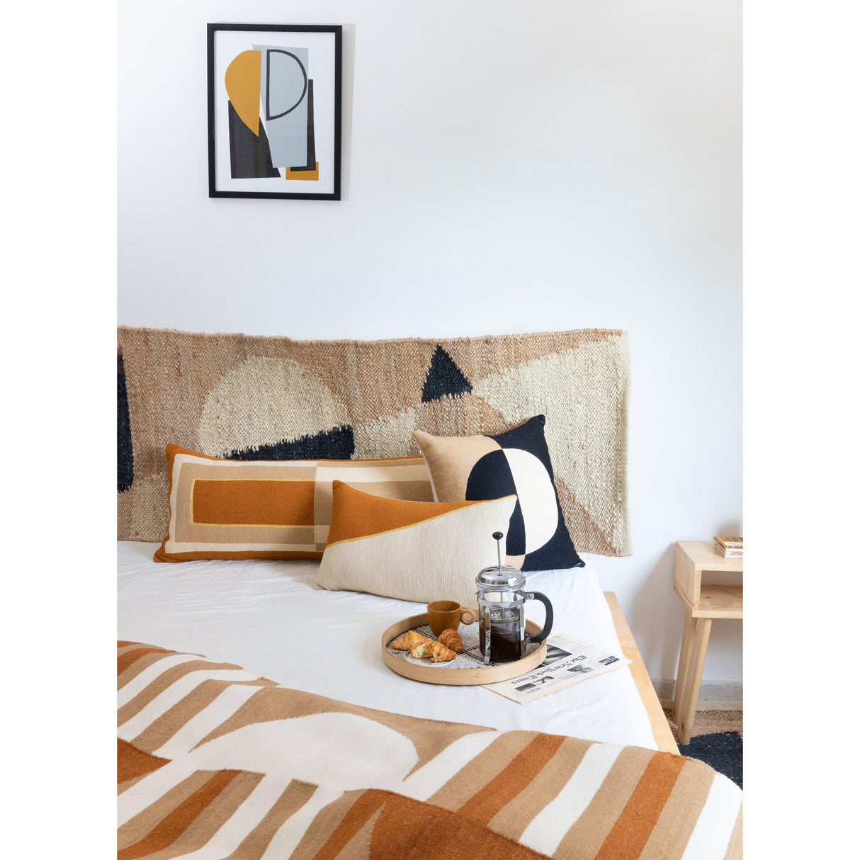 Rugs by Roo | Leah Singh Marianne Rectangle Pillow - Ochre-H17MAE06