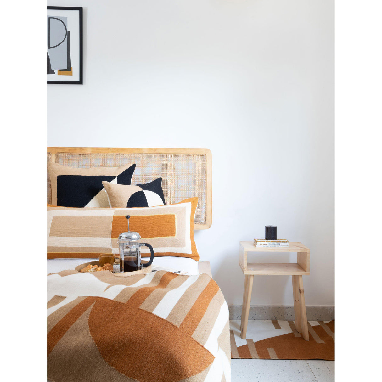 Rugs by Roo | Leah Singh Marianne Rectangle Pillow - Ochre-H17MAE06