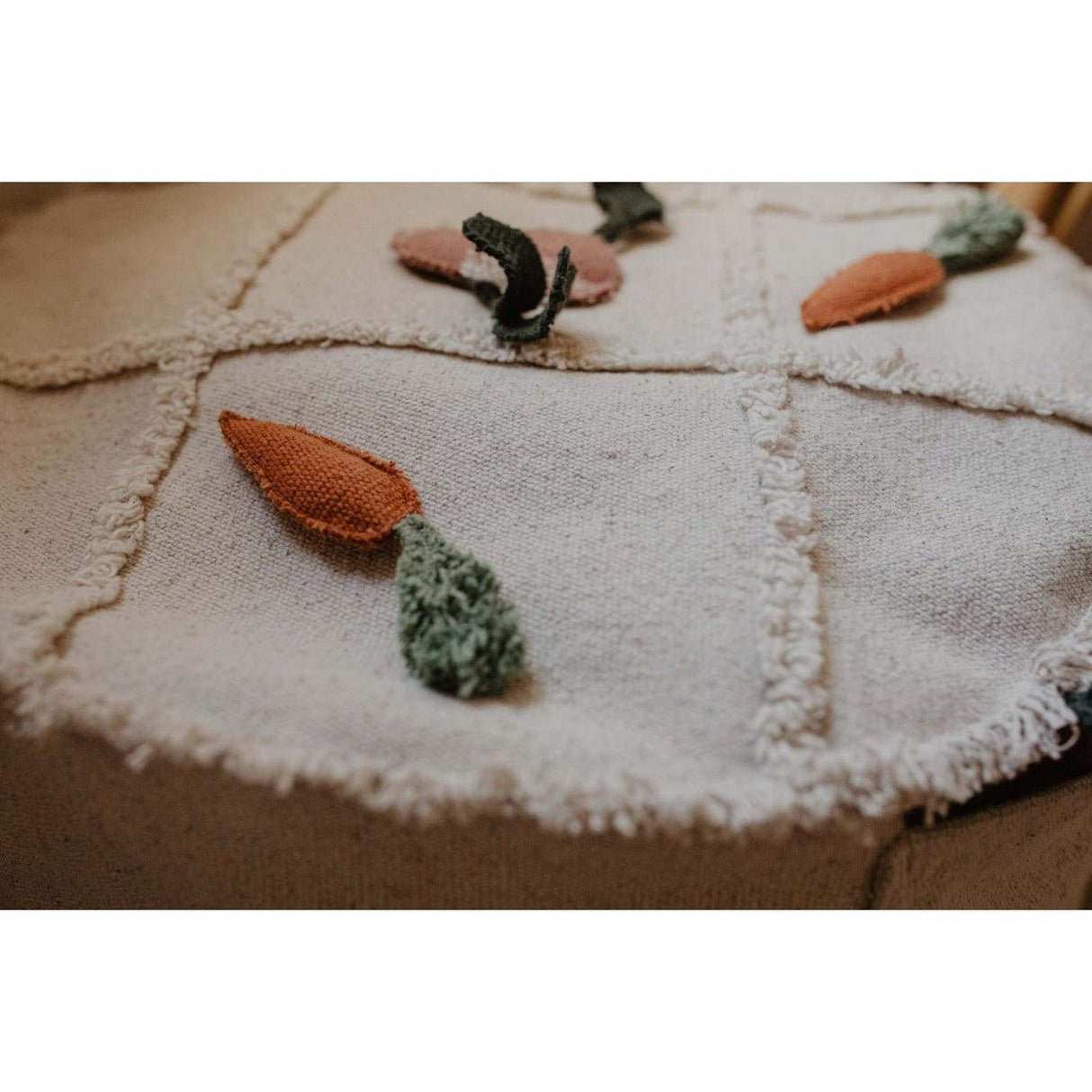 Rugs by Roo | Lorena Canals Oli & Carol Tic-Tac-Toe Pouf-P-TICTAC