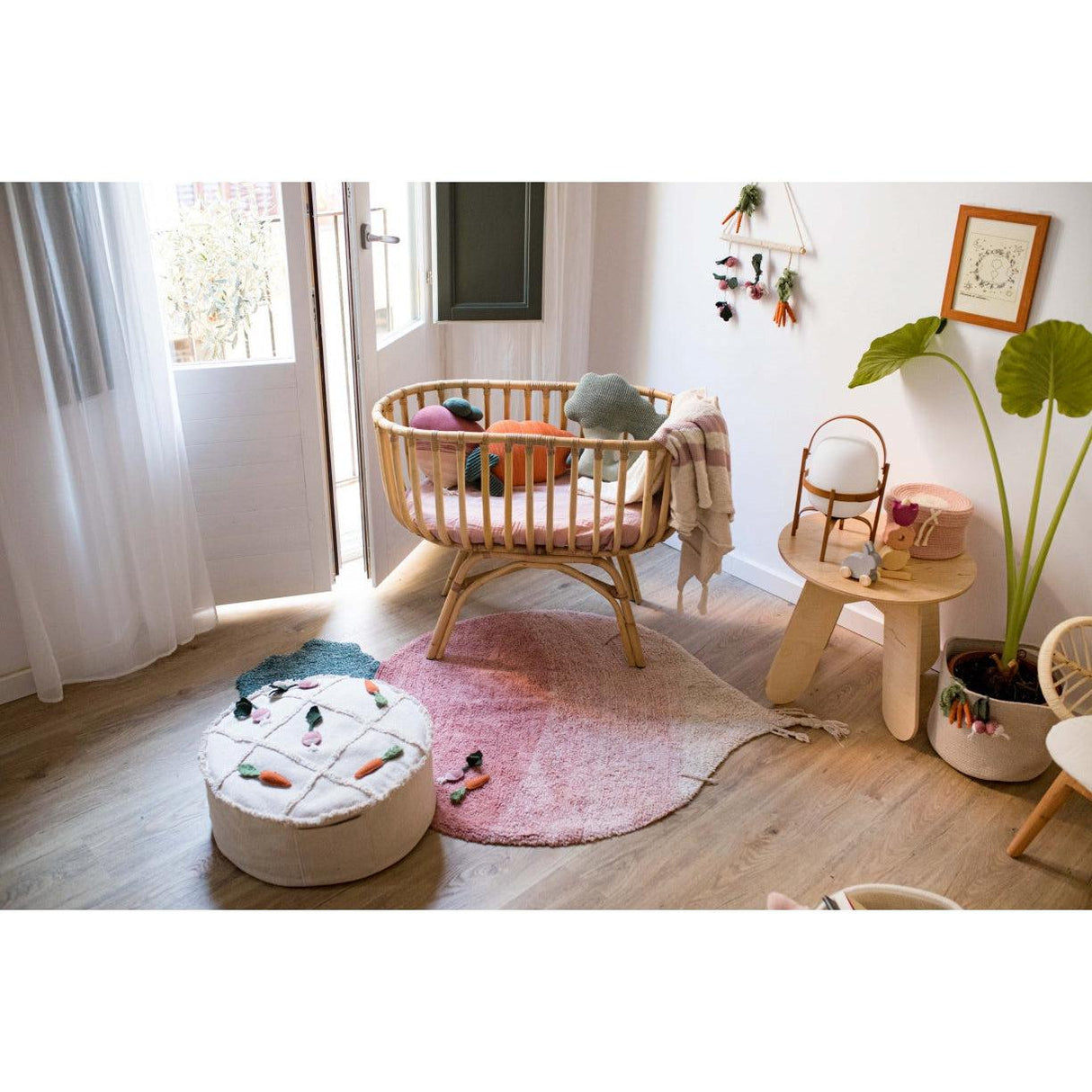 Rugs by Roo | Lorena Canals Oli & Carol Tic-Tac-Toe Pouf-P-TICTAC