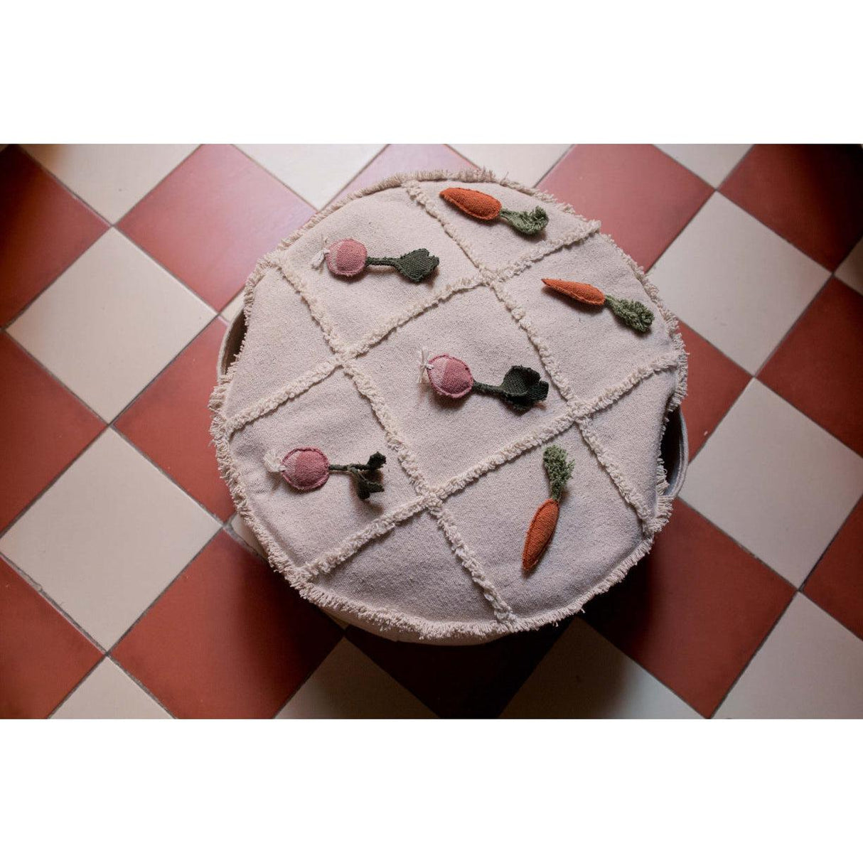 Rugs by Roo | Lorena Canals Oli & Carol Tic-Tac-Toe Pouf-P-TICTAC