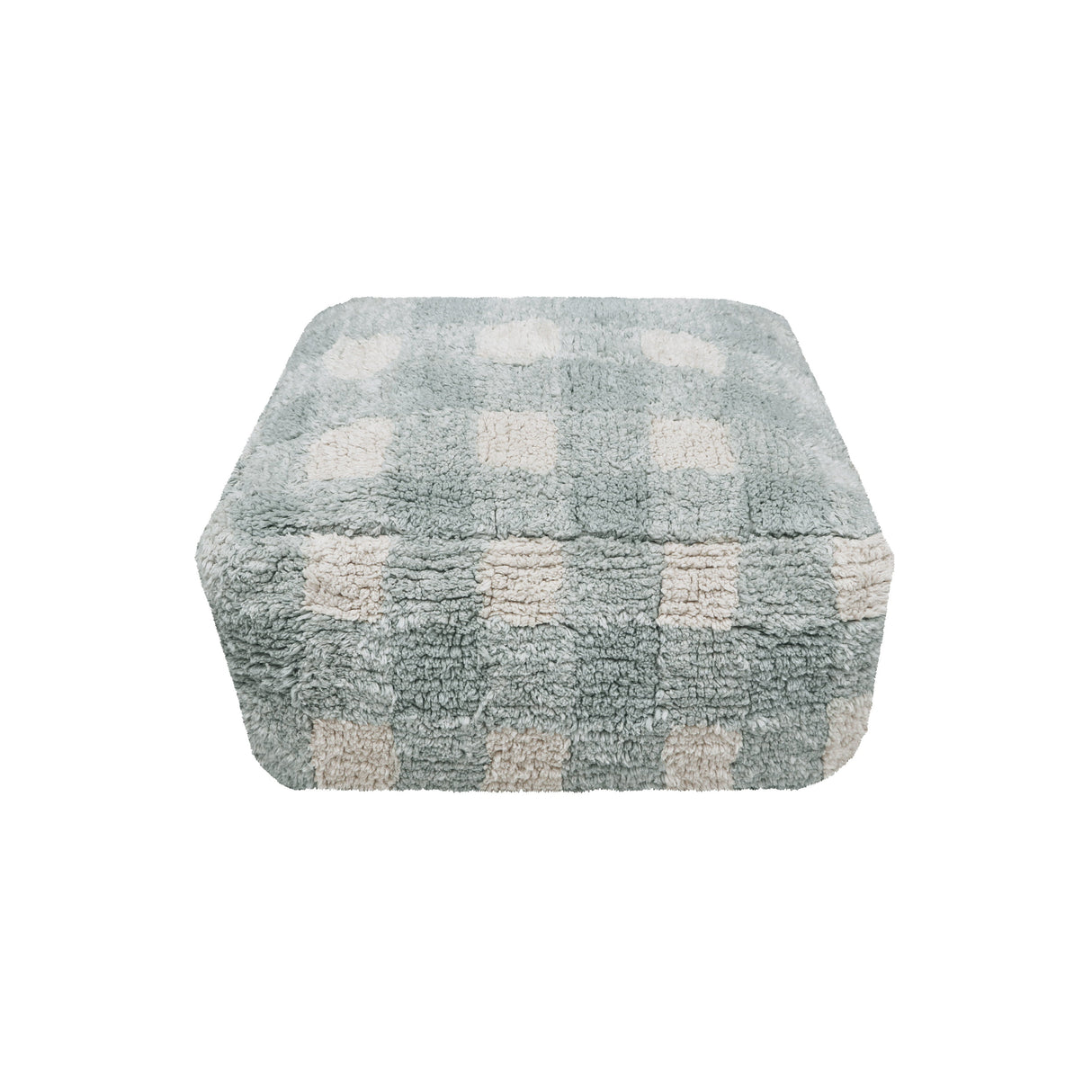 Little Chefs Vichy Blue Sage Pouf