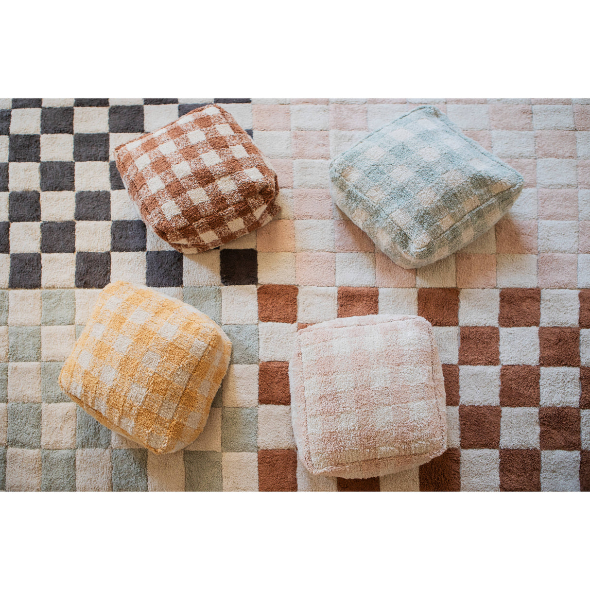 Little Chefs Vichy Honey Pouf