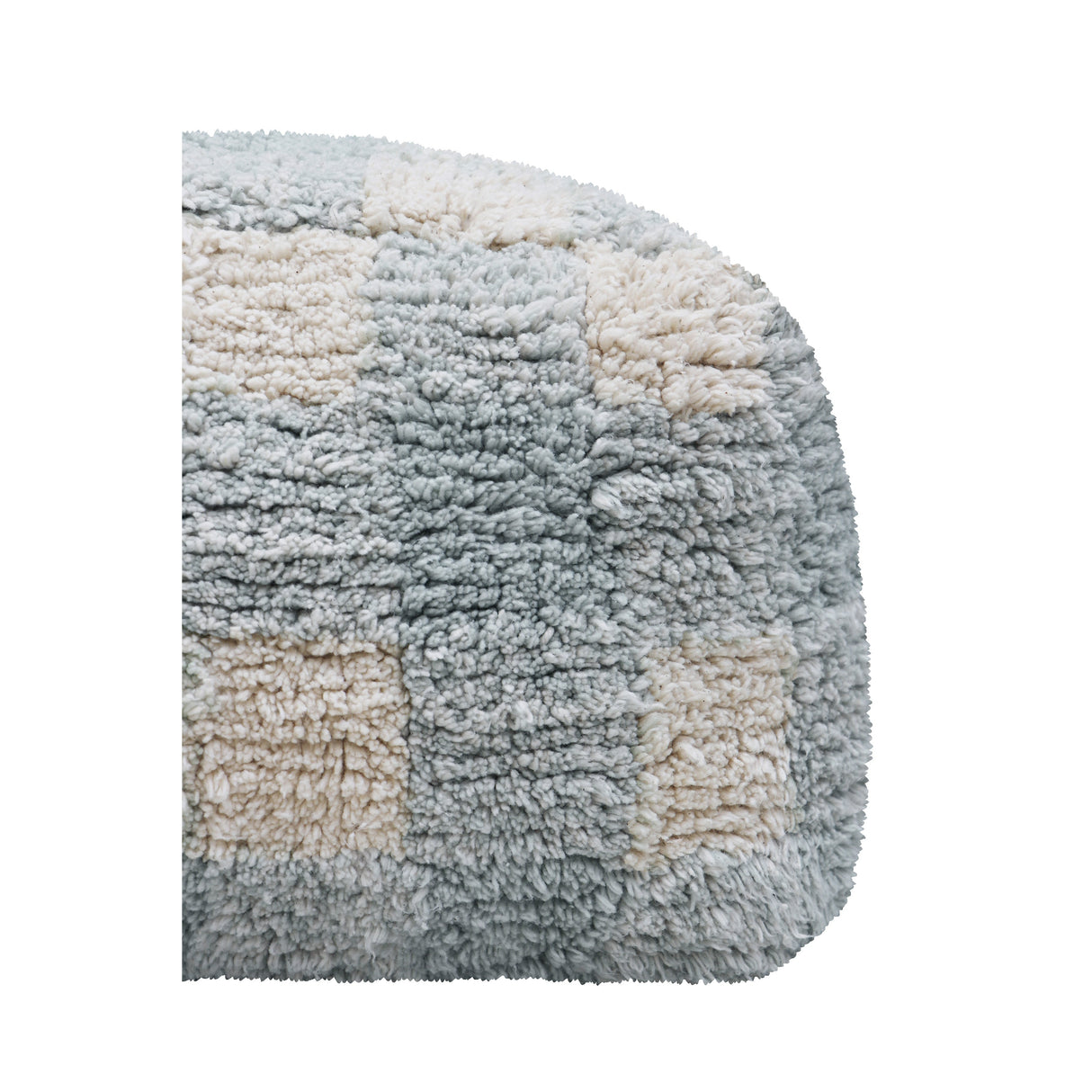 Little Chefs Vichy Blue Sage Pouf