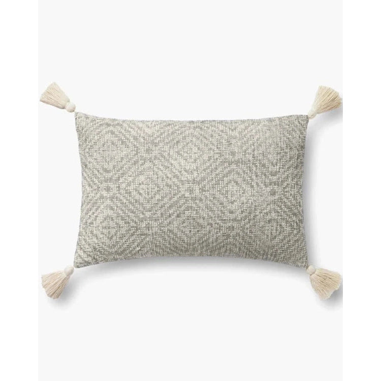 Lt Grey Tassel Cotton Pillow