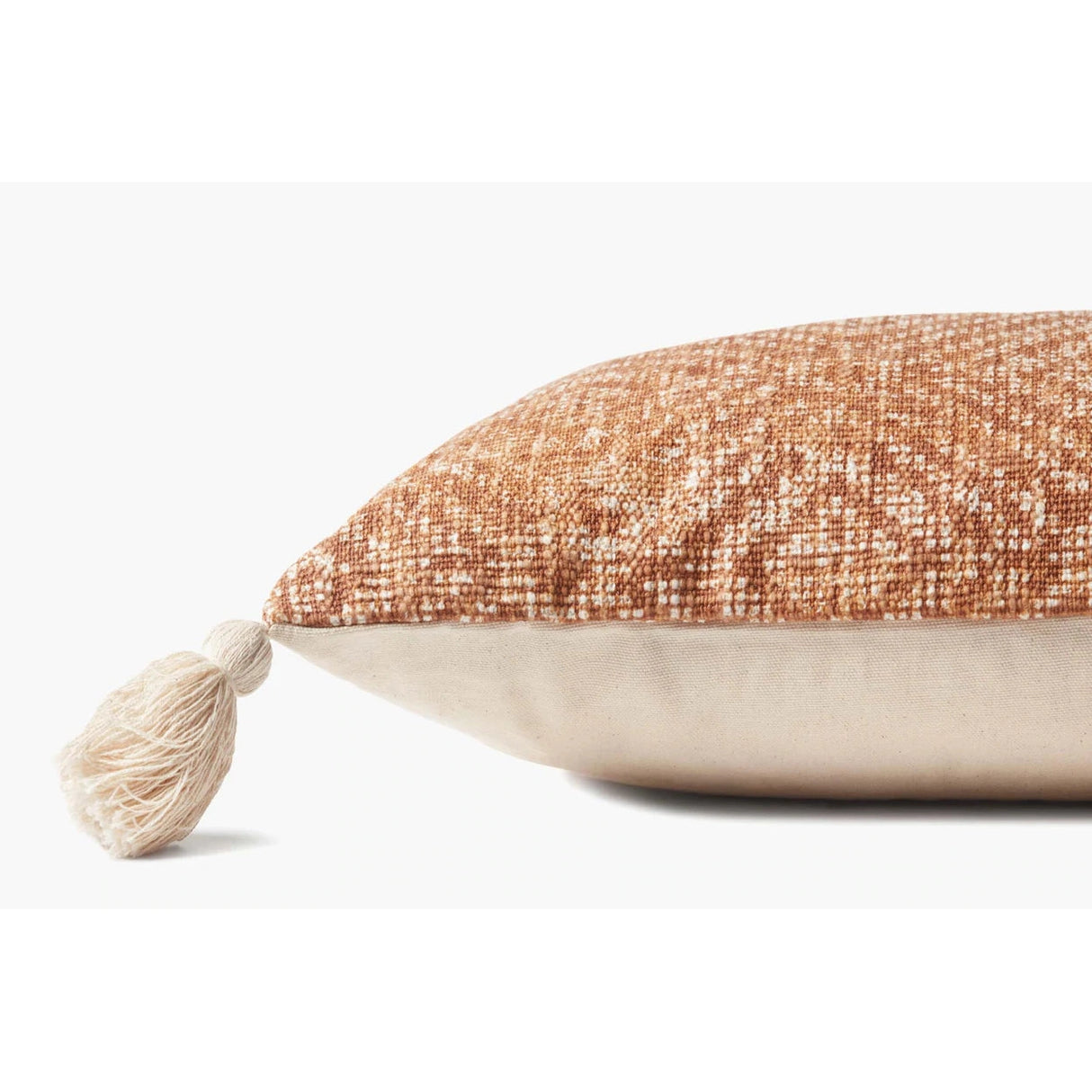 Orange Tassel Cotton Pillow