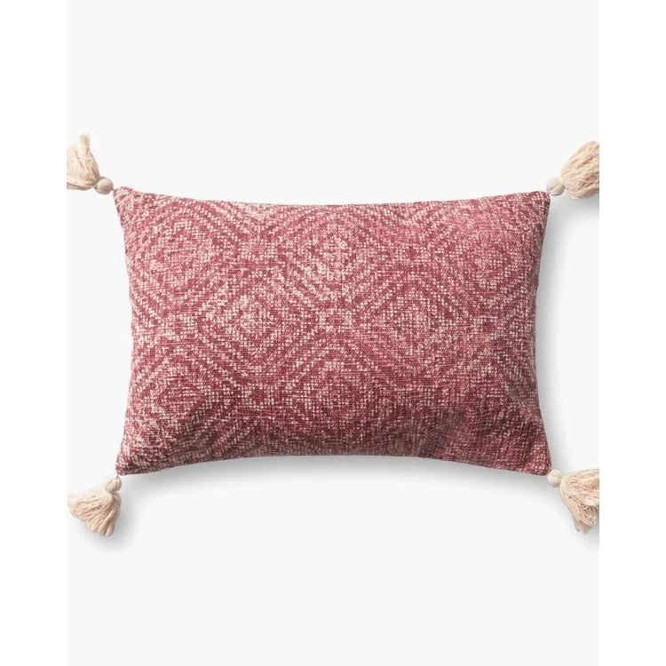 Loloi Red Tassel Cotton Pillow