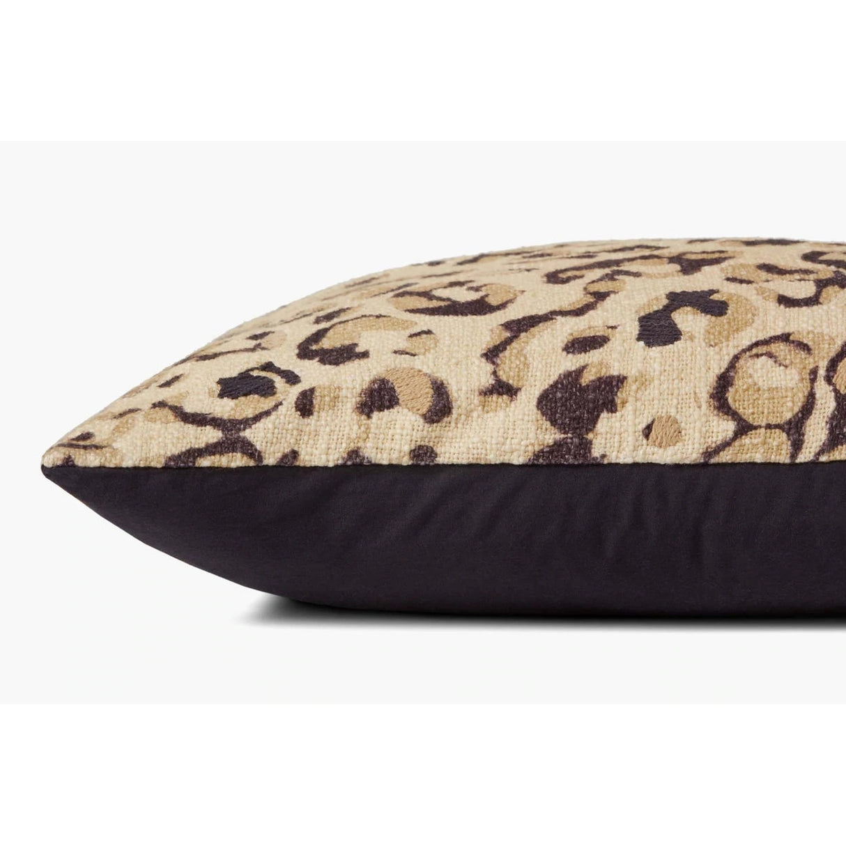 Leopard Spot Ivory Black Cotton Pillow