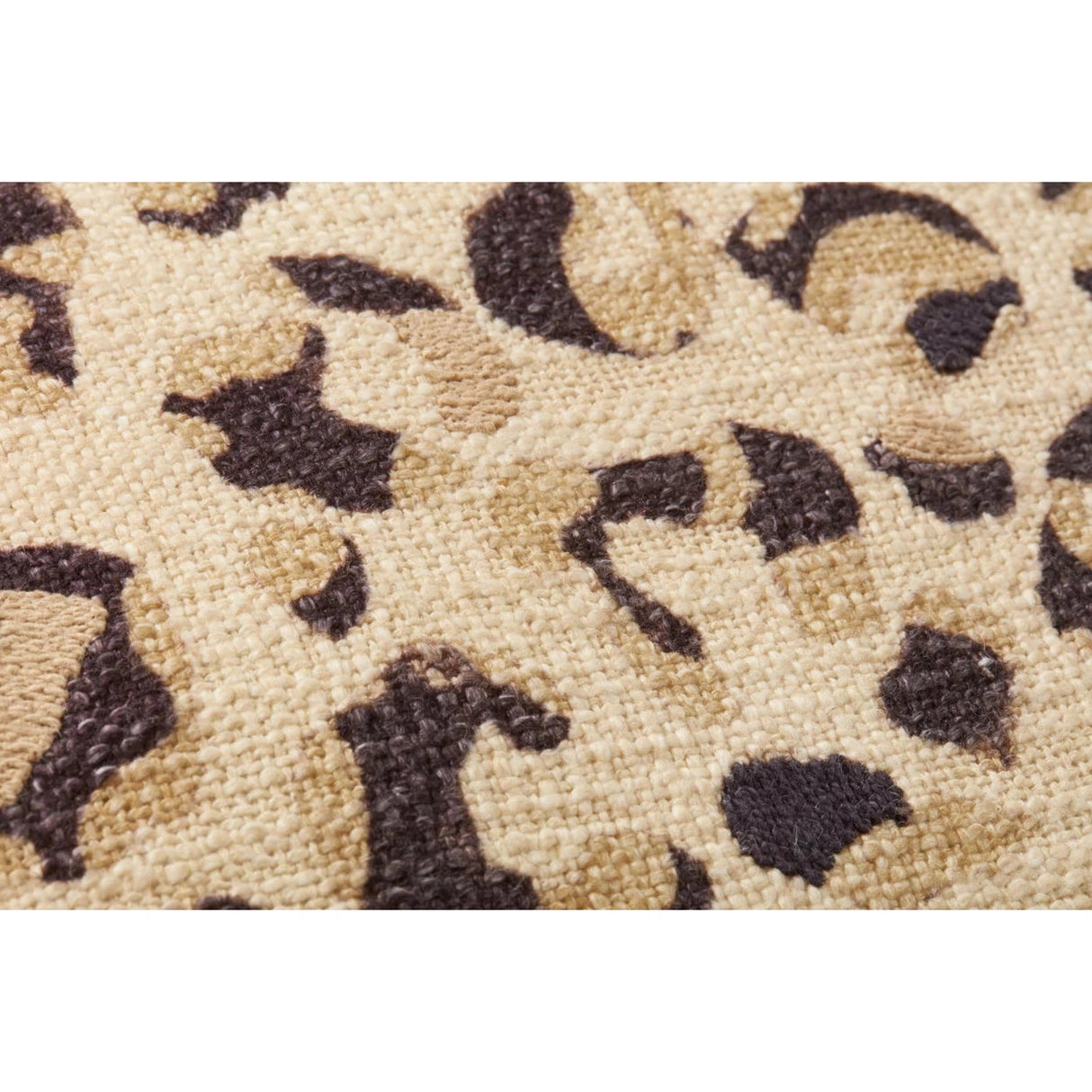 Leopard Spot Ivory Black Cotton Pillow