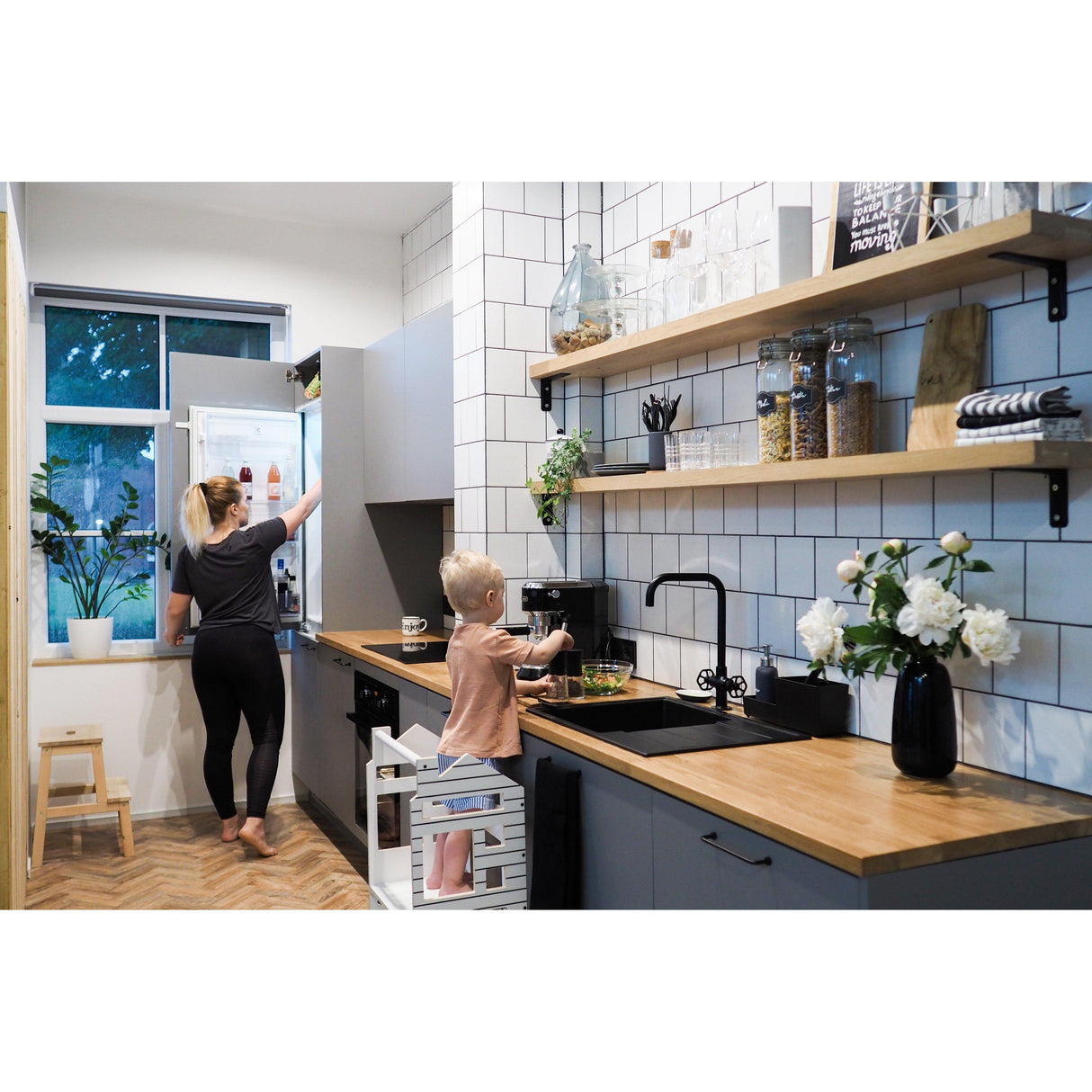 Rugs by Roo | Lakaluk Wooden Multi-Function Learning Tower Dollhouse-1121