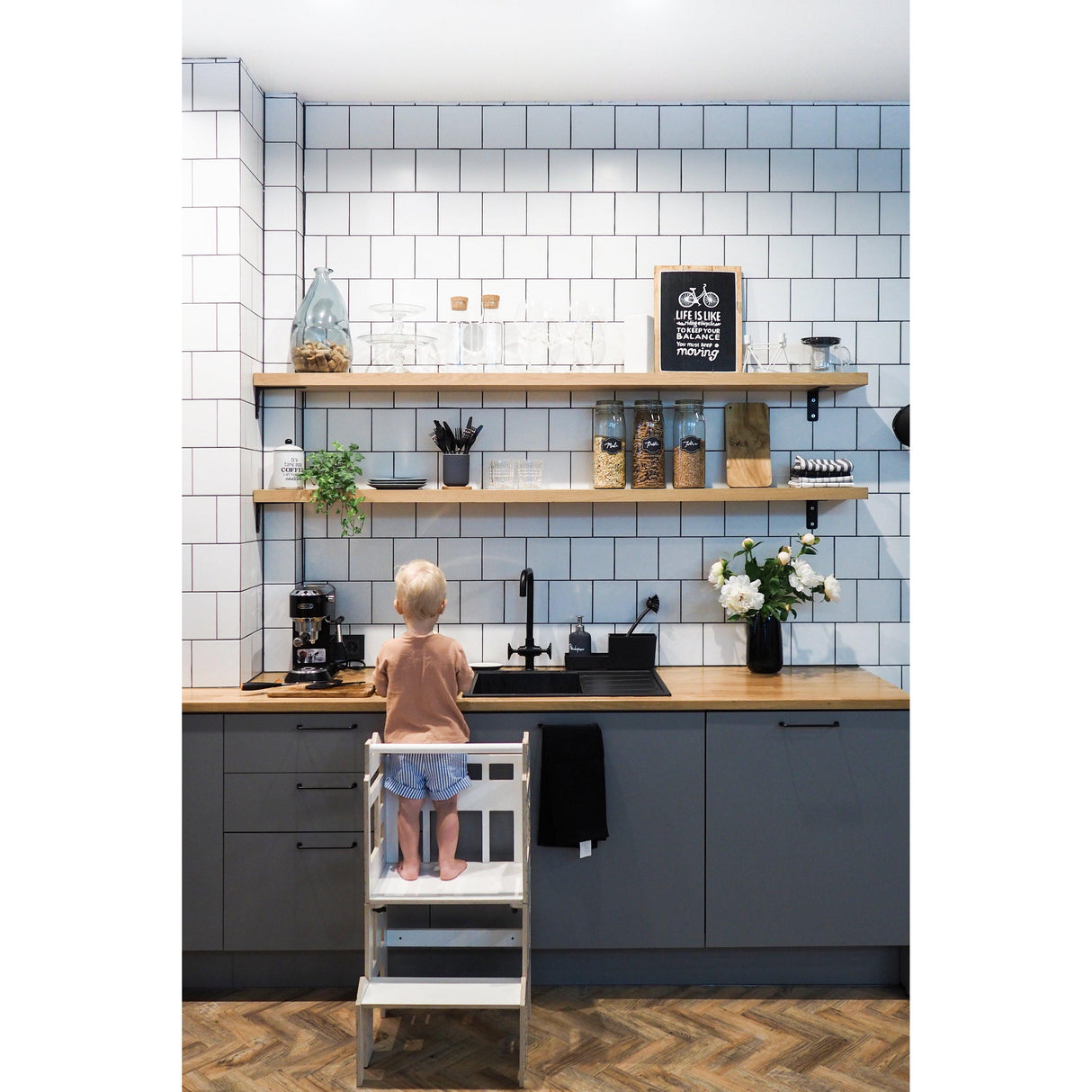 Rugs by Roo | Lakaluk Wooden Multi-Function Learning Tower Dollhouse-1121