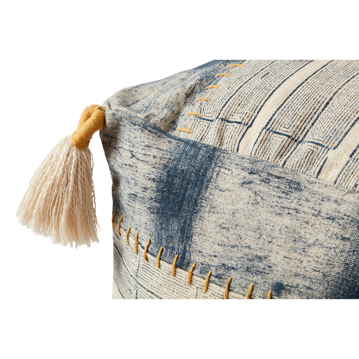 Rugs by Roo Loloi Indigo Ivory Pouf in size