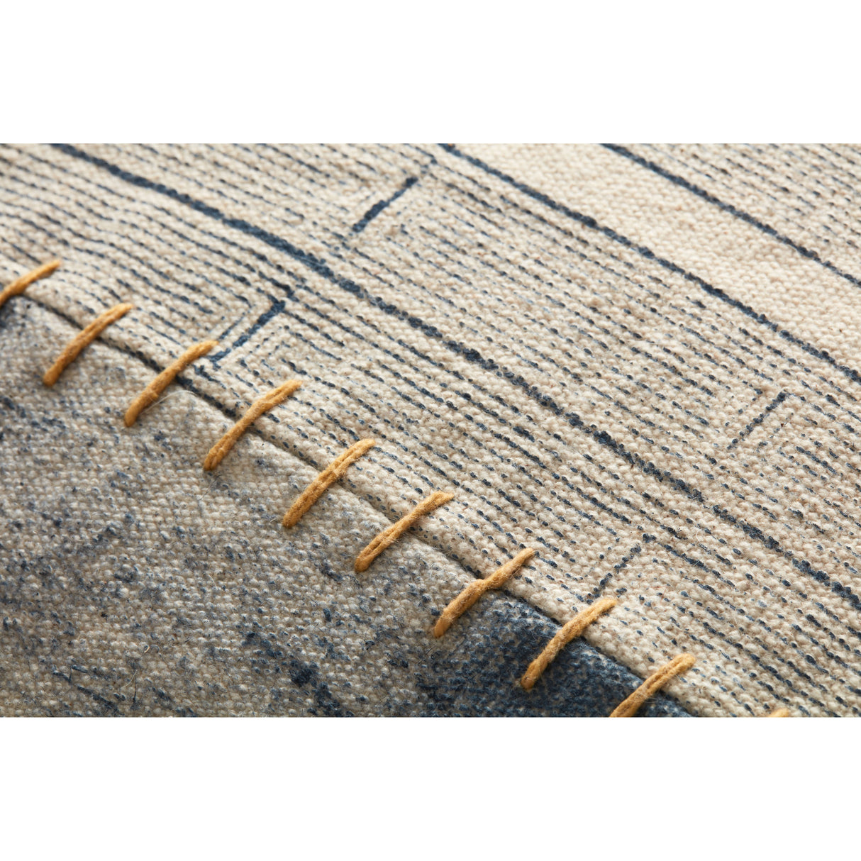 Rugs by Roo Loloi Indigo Ivory Pouf in size