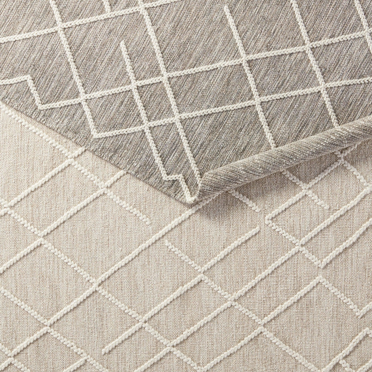 Rugs by Roo | Jaipur Living Moab Natural Geometric Gray Ivory Area Rug-RUG149570