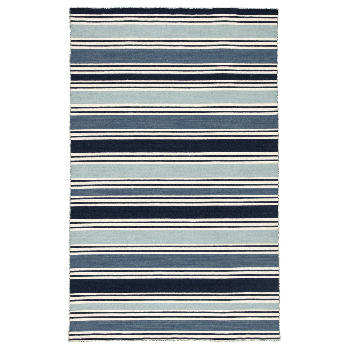 Rugs by Roo | Jaipur Living Salada Handmade Striped Blue White Area Rug-RUG103854