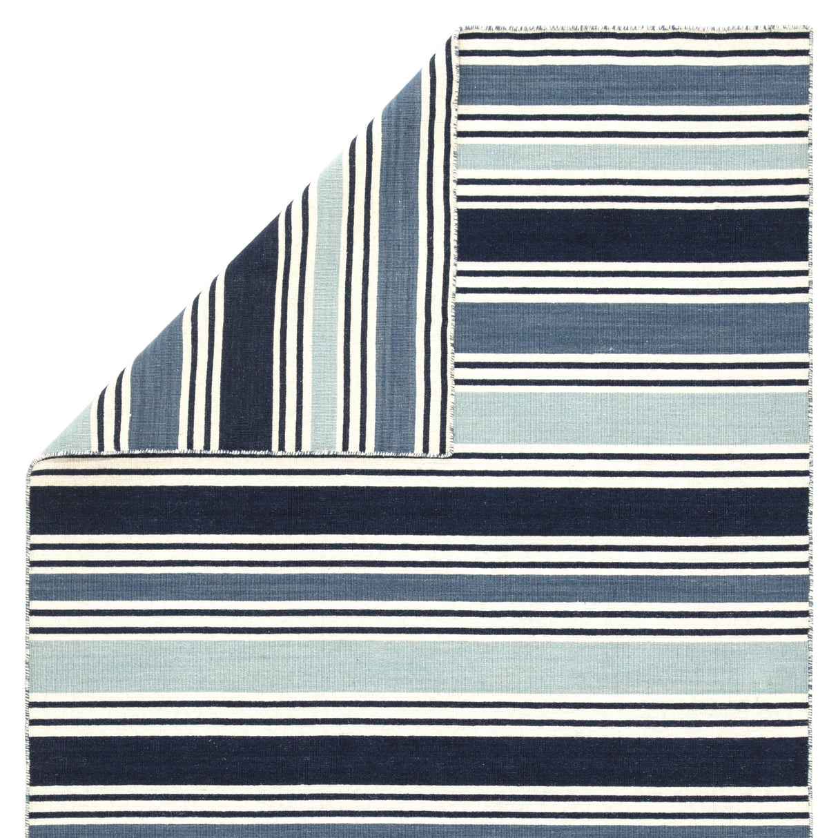 Rugs by Roo | Jaipur Living Salada Handmade Striped Blue White Area Rug-RUG103854