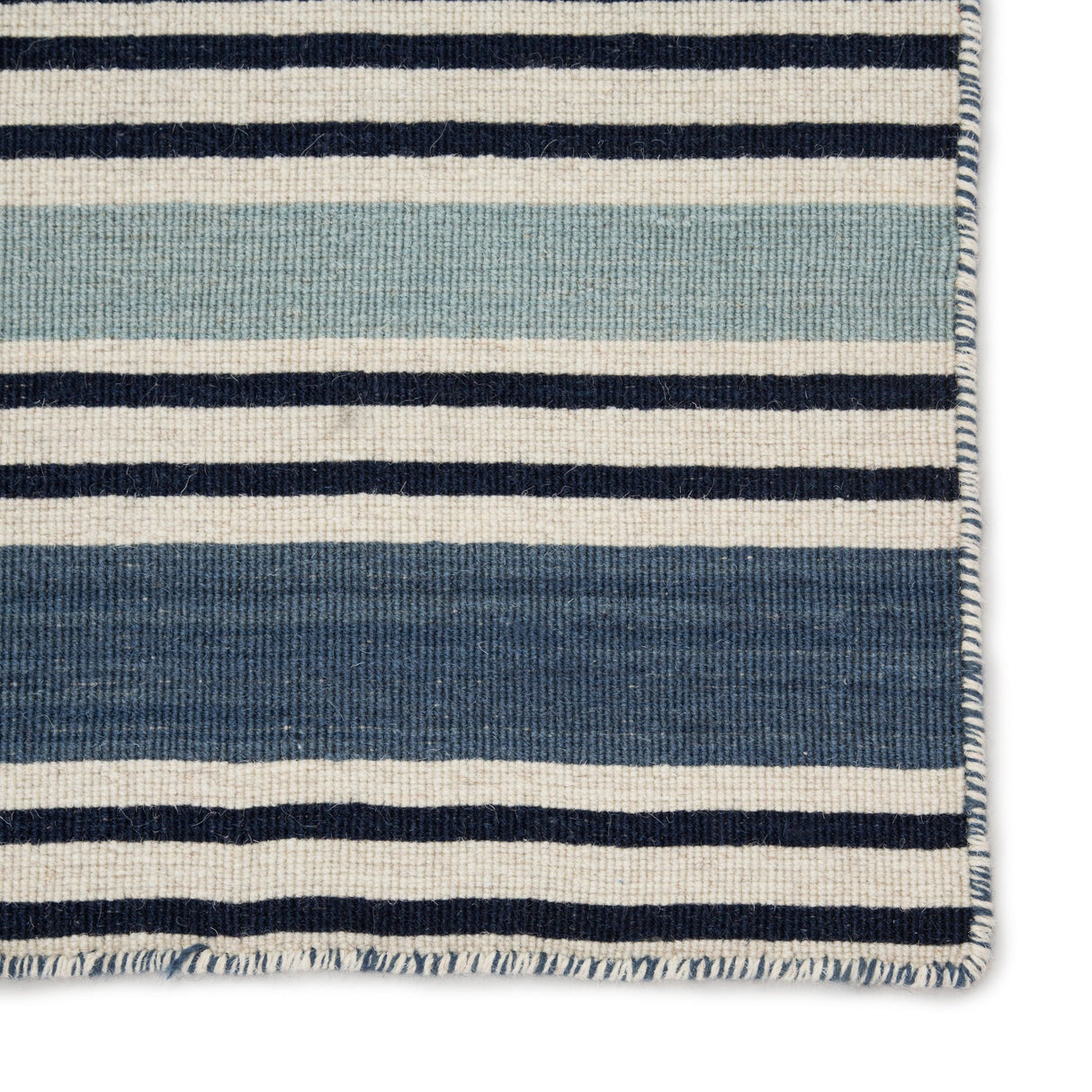 Rugs by Roo | Jaipur Living Salada Handmade Striped Blue White Area Rug-RUG103854