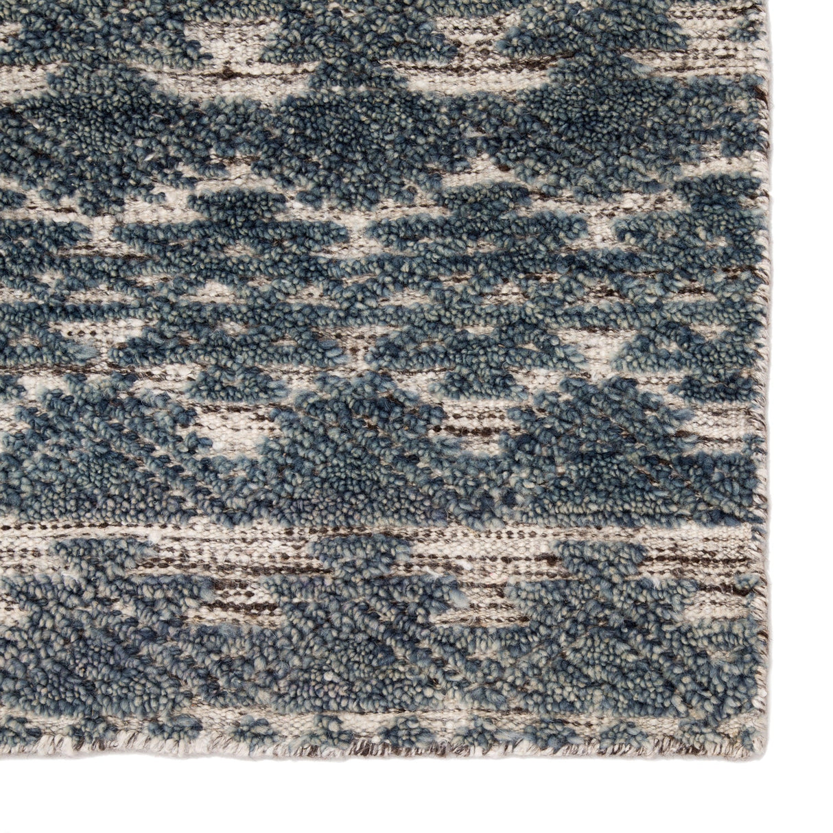 Rugs by Roo | Jaipur Living Prentice Hand-Knotted Geometric Blue Ivory Area Rug-RUG143901
