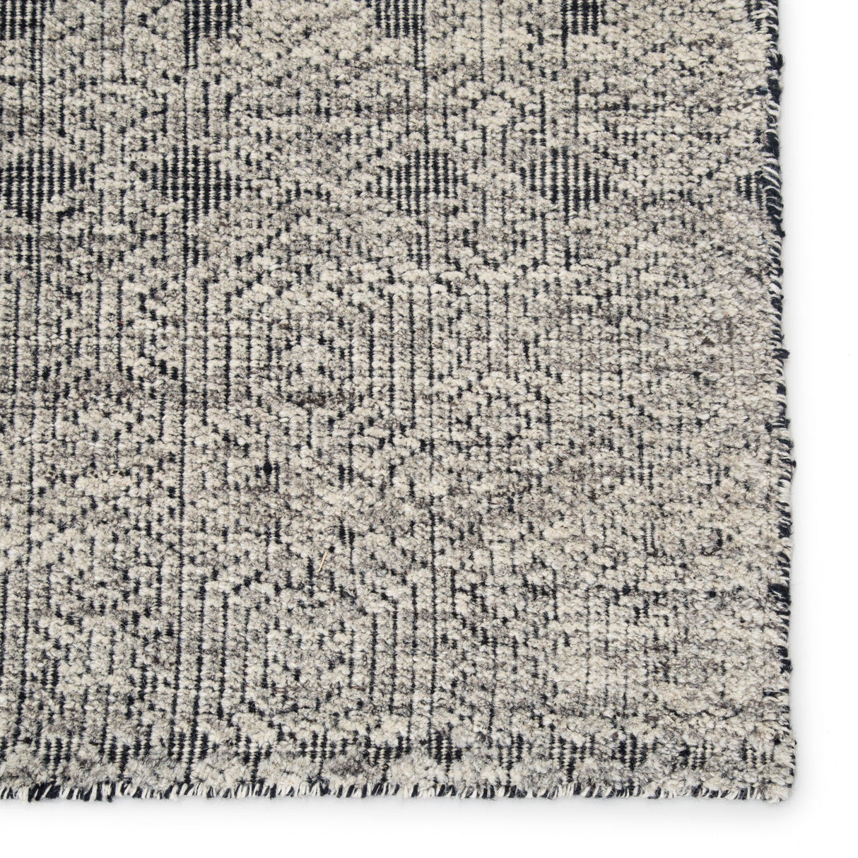 Rugs by Roo | Jaipur Living Abelle Hand-Knotted Tribal Gray Black Area Rug-RUG144750