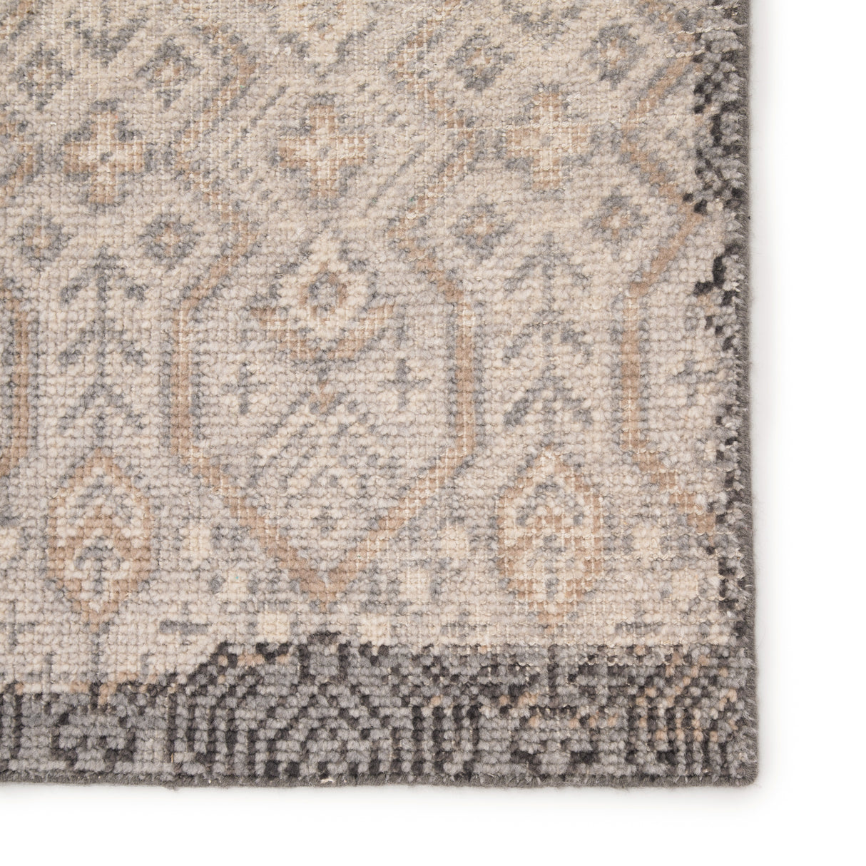 Rugs by Roo | Jaipur Living Prospect Hand-Knotted Tribal Gray Gold Area Rug-RUG140103