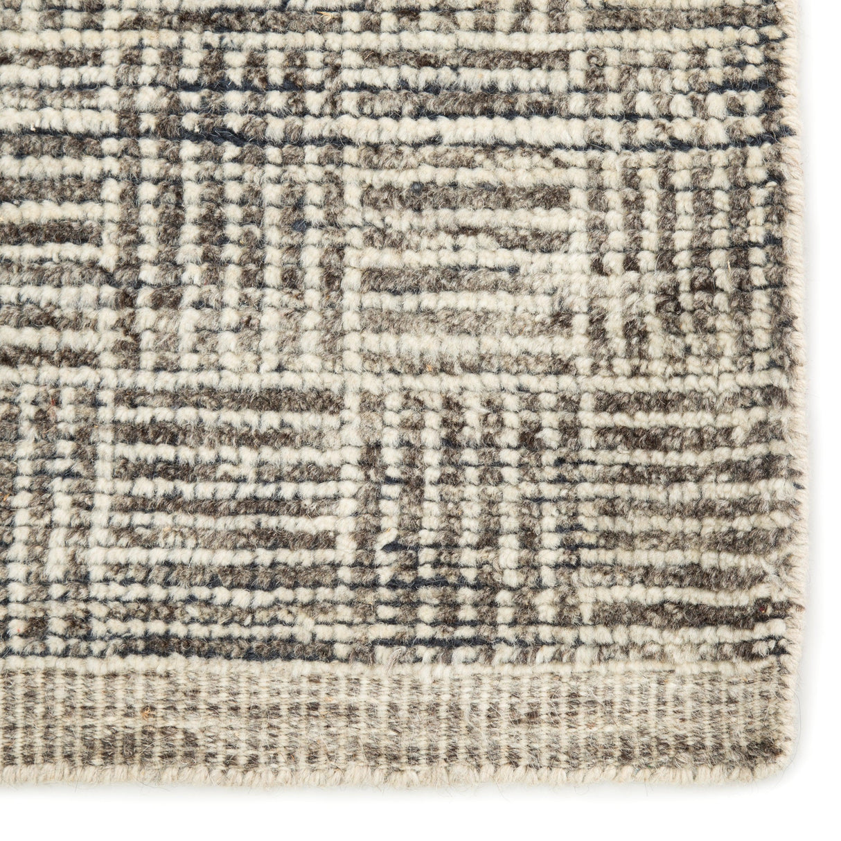 Rugs by Roo | Jaipur Living Mugler Hand-Knotted Geometric Ivory Black Area Rug-RUG140911