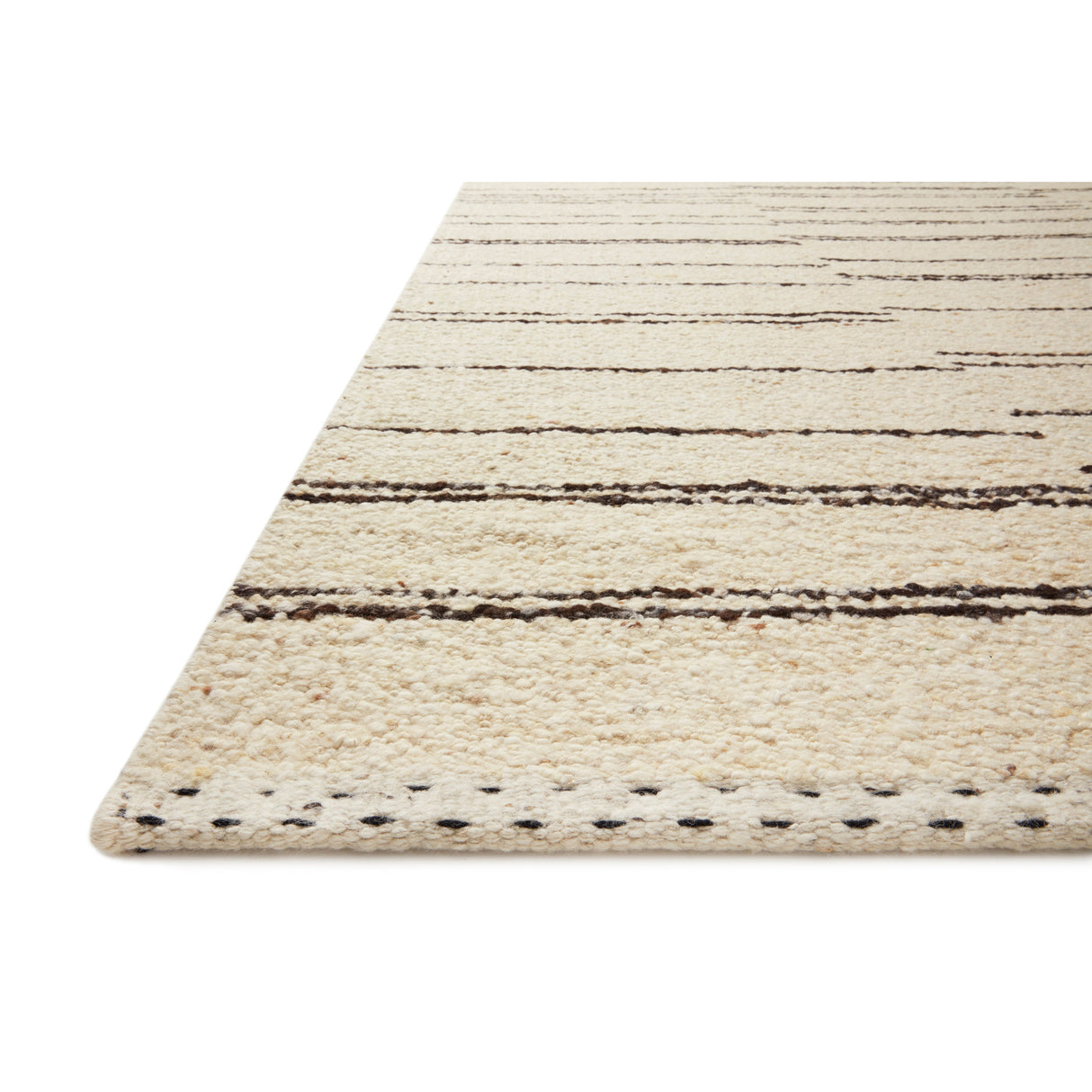 Rugs by Roo Loloi Roman Natural Charcoal Area Rug in size 4' 0" x 6' 0"