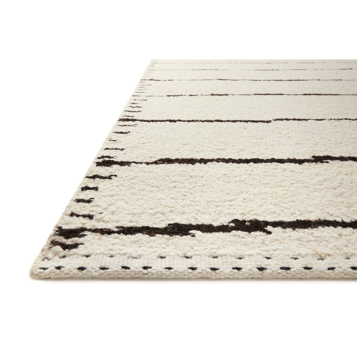 Rugs by Roo Loloi Roman Ivory Black Area Rug in size 4' 0" x 6' 0"