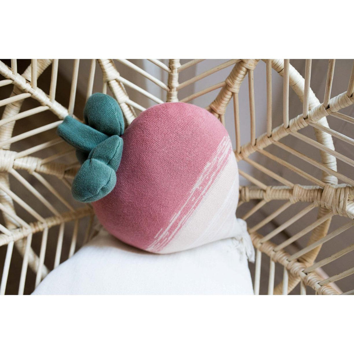 Rugs by Roo | Lorena Canals Oli & Carol Ramona the Radish Knitted Cushion-SC-RAMON