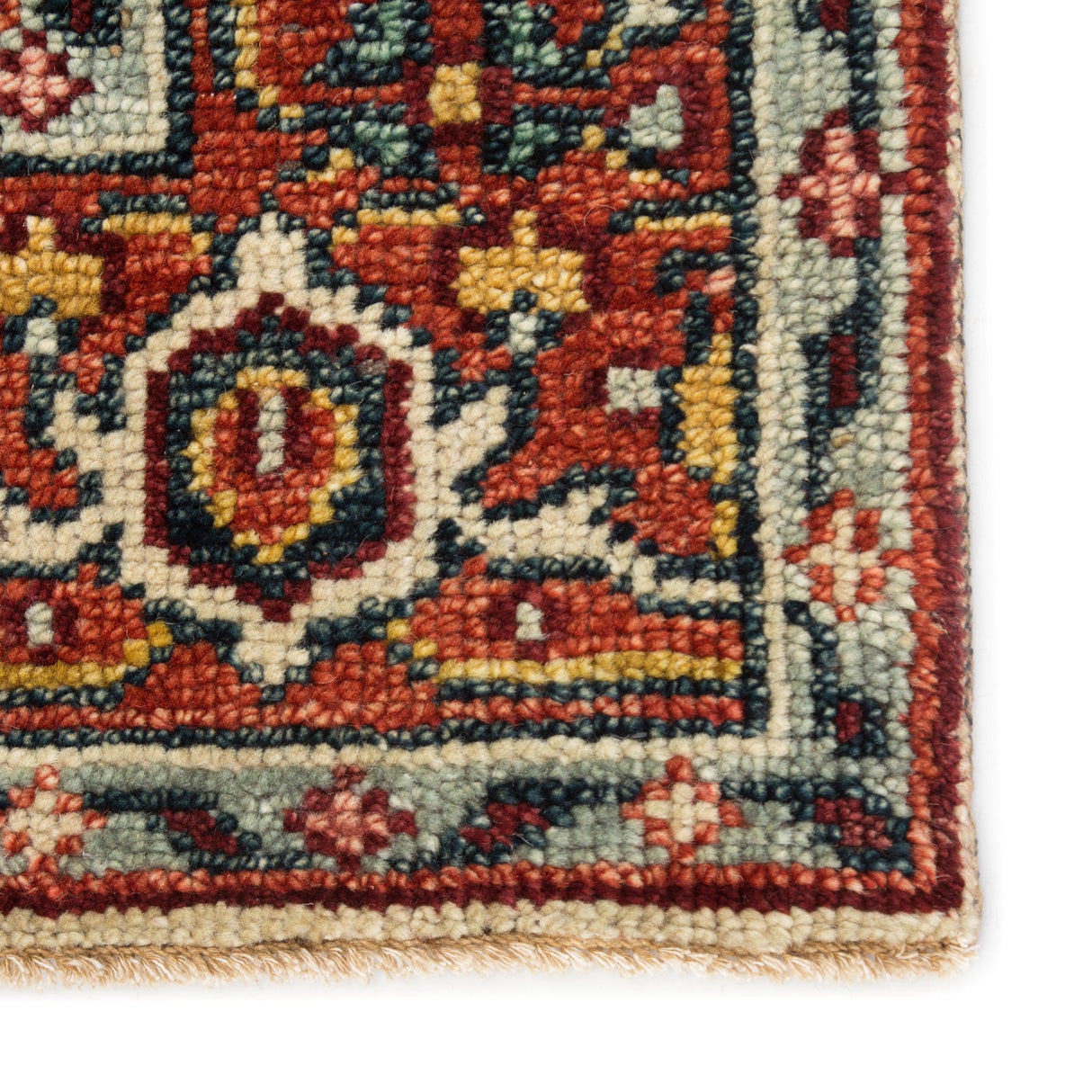 Rugs by Roo | Jaipur Living Tavola Hand-Knotted Medallion Pink Multicolor Area Rug-RUG140294