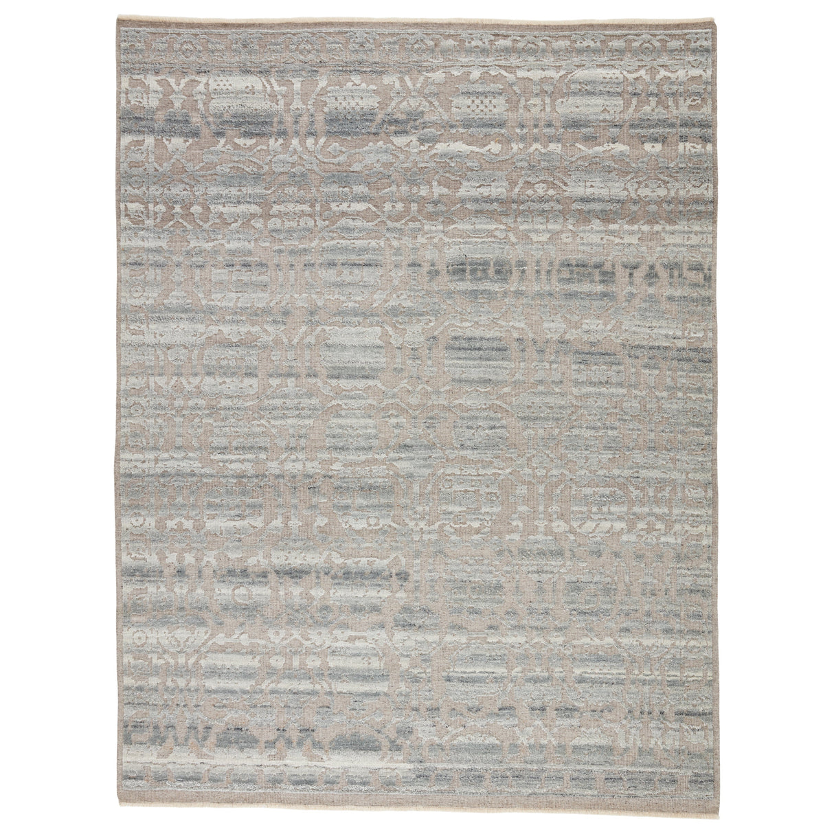 Rugs by Roo | Jaipur Living Pearson Hand-Knotted Floral Gray Taupe Area Rug-RUG146559
