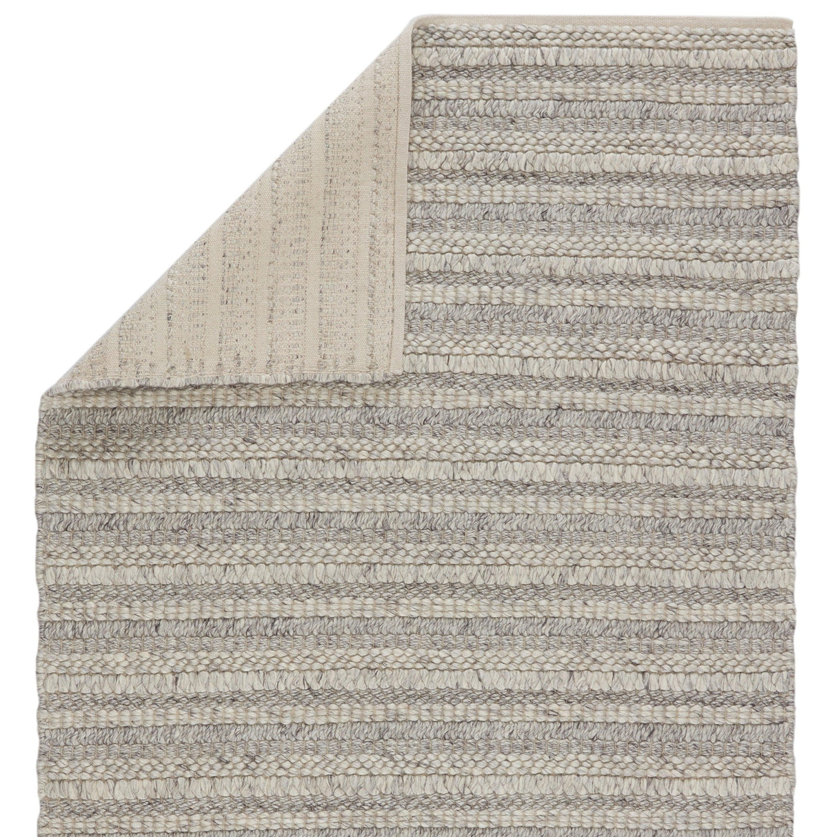 Rugs by Roo | Jaipur Living Nebula Handmade Solid Gray Cream Area Rug-RUG148666