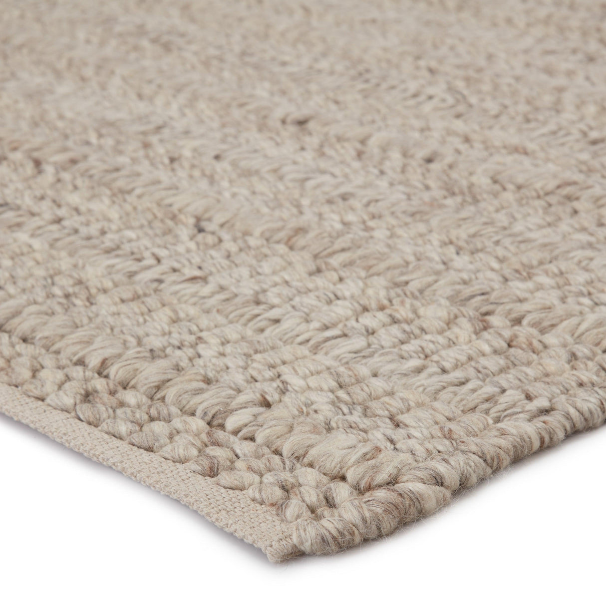 Rugs by Roo | Jaipur Living Nebula Handmade Solid Beige Cream Area Rug-RUG148669