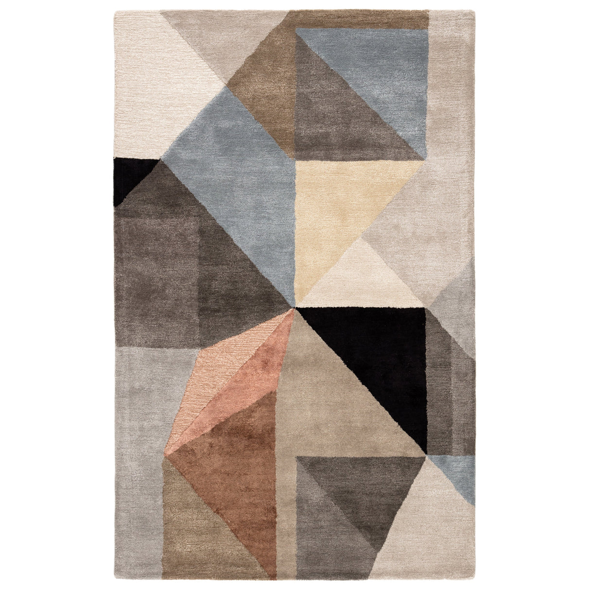 Rugs by Roo | Jaipur Living Scalene Handmade Geometric Gray Blue Area Rug-RUG143919