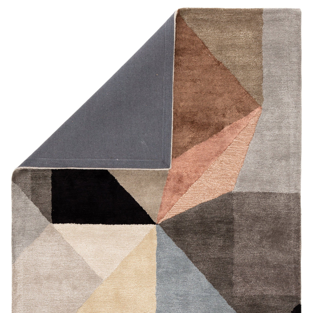 Rugs by Roo | Jaipur Living Scalene Handmade Geometric Gray Blue Area Rug-RUG143919