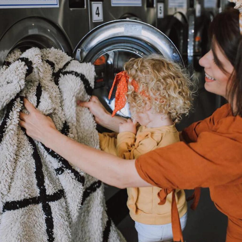 Cotton Berber Black Washable Area Rug