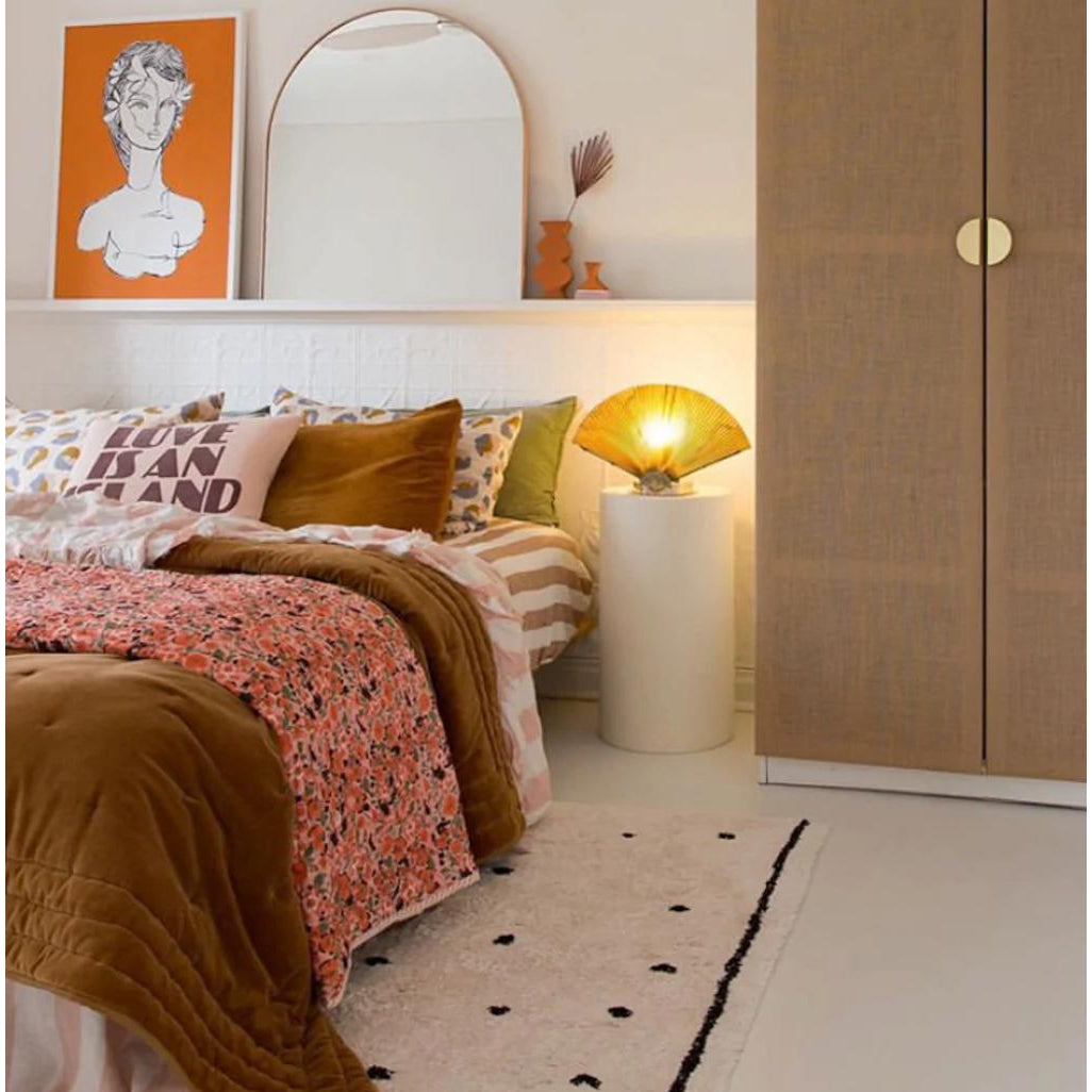 Cotton Berber Going Dotty Black Washable Area Rug